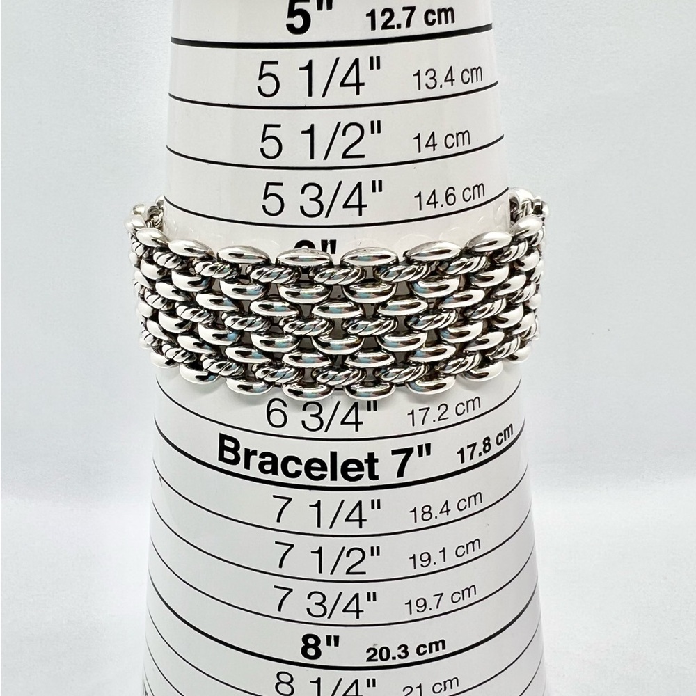 David Yurman Thoroughbred 3-Row Cuff Bracelet - Picture 13 of 16